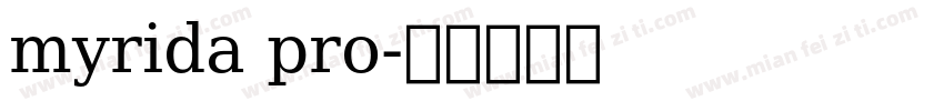 myrida pro字体转换